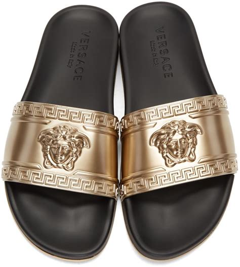 versace slides men with double straps|Versace slides men sale.